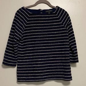 Banana Republic Square Neck Striped Blouse